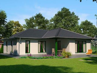 Massivhaus Weissbuche 112 von Baufuchs-Massivhaus Schlüsselfertig ab 223900€, Außenansicht 2