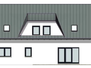 Massivhaus Zweifamilienhaus 143 von Grundsteinhaus Schlüsselfertig ab 277800€, Außenansicht 4