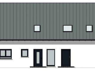 Massivhaus Zweifamilienhaus 143 von Grundsteinhaus Schlüsselfertig ab 277800€, Außenansicht 5