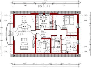 Massivhaus Zweifamilienhaus 143 von Grundsteinhaus Schlüsselfertig ab 277800€, Grundriss 3