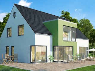 Massivhaus Zweifamilienhaus ZH200 Variante M von Baudirekt, Außenansicht 1