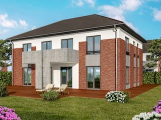 Massivhaus Zweifamilienhaus ZH210 Variante M von Baudirekt,  Außenansicht 1