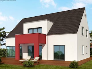 Massivhaus Zweifamilienhaus ZH210 Variante T von Baudirekt, Außenansicht 1