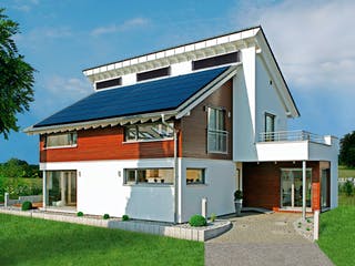 Fertighaus MH EMOTION von Fertighaus WEISS Schlüsselfertig ab 500438€, Pultdachhaus Außenansicht 1