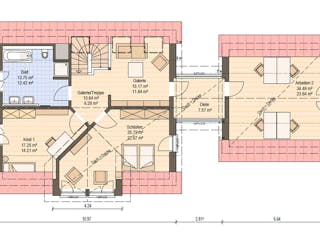 Fertighaus Haas MH Hessdorf 169 von Haas Fertigbau Ausbauhaus ab 363000€, Satteldach-Klassiker Grundriss 2