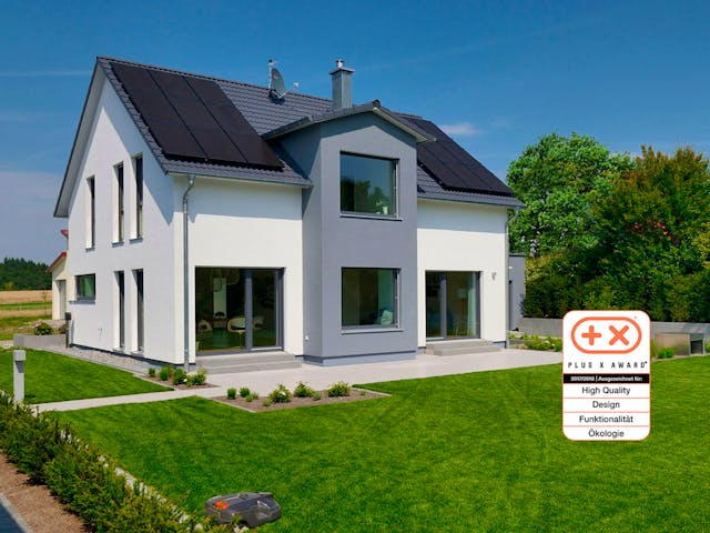Fertighaus MH LIFE von Fertighaus WEISS Schlüsselfertig ab 428058€, Satteldach-Klassiker Außenansicht 1
