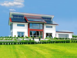 Fertighaus MH STYLE von WEISS Holzhaus Schlüsselfertig ab 609419€, Pultdachhaus Außenansicht 2