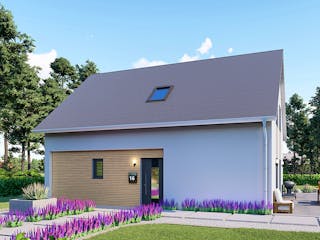 Massivhaus Milano von MHW Haas Wohnbau, Satteldach-Klassiker Außenansicht 2