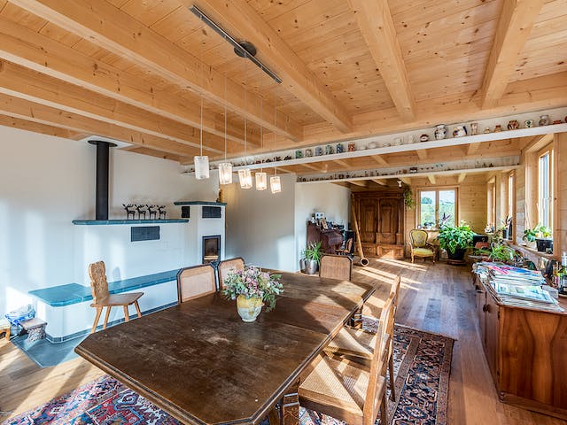 Blockhaus B420 Montigel von Frammelsberger R. Ingenieur-Holzbau, Blockhaus Innenansicht 2