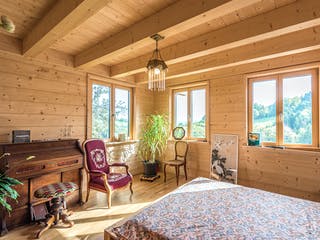 Blockhaus B420 Montigel von Frammelsberger R. Ingenieur-Holzbau, Blockhaus Innenansicht 5