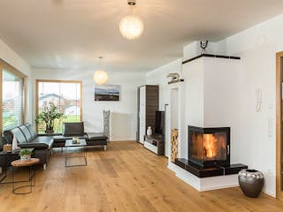 Fertighaus Haus Feldblick von Naturholzhaus Bayern, Satteldach-Klassiker Innenansicht 1