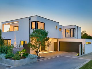 Fertighaus Haus Reichenbach von Naturholzhaus Bayern, Cubushaus Außenansicht 1