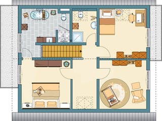 Fertighaus MH Bad Vilbel - NEO 312 von FingerHaus Schlüsselfertig ab 423200€, Satteldach-Klassiker Grundriss 2