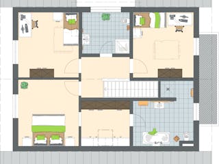 Fertighaus MH Günzburg - NEO von FingerHaus Schlüsselfertig ab 483851€, Satteldach-Klassiker Grundriss 2