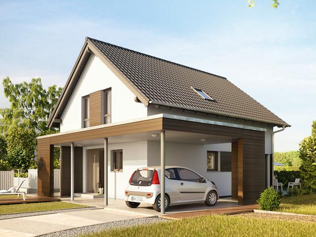 Fertighaus NEO 131 von FingerHaus Schlüsselfertig ab 337836€, Satteldach-Klassiker Außenansicht 1