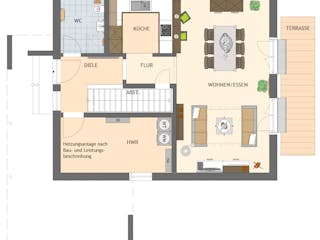 Fertighaus NEO 131 von FingerHaus Schlüsselfertig ab 337836€, Satteldach-Klassiker Grundriss 1