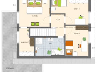 Fertighaus NEO 131 von FingerHaus Schlüsselfertig ab 337836€, Satteldach-Klassiker Grundriss 2