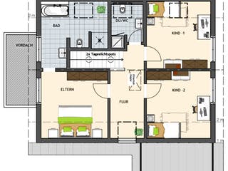 Fertighaus MH Wuppertal - NEO 312 von FingerHaus Schlüsselfertig ab 421630€, Satteldach-Klassiker Grundriss 2