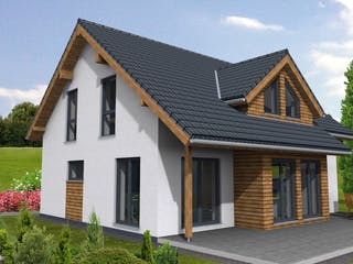 Fertighaus New Edition 159 von Suckfüll Energiesparhaus, Satteldach-Klassiker Außenansicht 1