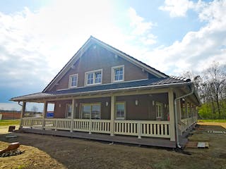 Fertighaus Haus Marusch von Gebrüder Noack Holzbau, Satteldach-Klassiker Außenansicht 2