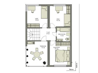 Fertighaus Quadromod 116 von NOVA TEQ - Wolf Bauservice Schlüsselfertig ab 251800€, Cubushaus Grundriss 2