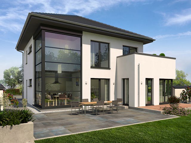 Fertighaus Musterhaus Ingolstadt von OKAL Haus Schlüsselfertig ab 407900€, Stadtvilla Außenansicht 1 Fertighaus Musterhaus Ingolstadt von OKAL Haus Schlüsselfertig ab 407900€, Stadtvilla Außenansicht 1