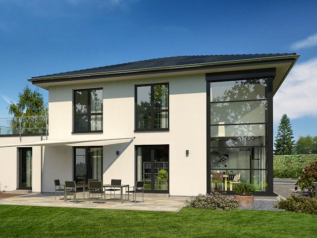 Fertighaus Musterhaus Lotte von OKAL Haus Schlüsselfertig ab 417900€, Stadtvilla Außenansicht 1