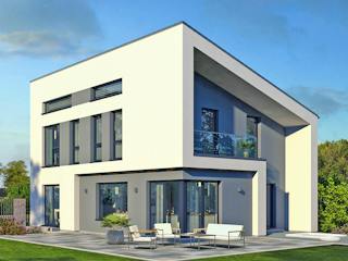 Fertighaus Pult 13 von OKAL Haus Schlüsselfertig ab 528900€, Pultdachhaus Außenansicht 1