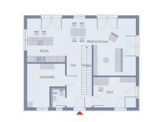Fertighaus Stadtvilla 10 von OKAL Haus Schlüsselfertig ab 419900€, Stadtvilla Grundriss 1