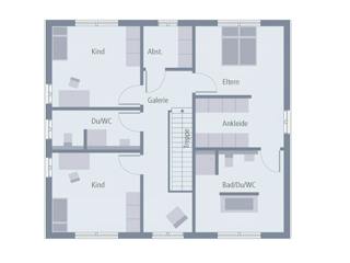 Fertighaus Stadtvilla 16 von OKAL Haus Schlüsselfertig ab 483900€, Stadtvilla Grundriss 2