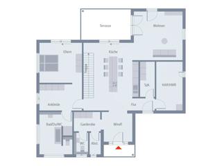 Fertighaus Staffel 16 von OKAL Haus Schlüsselfertig ab 565900€, Stadtvilla Grundriss 1