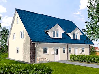 Massivhaus Husum von OLFA Haus Schlüsselfertig ab 254000€, Satteldach-Klassiker Außenansicht 1