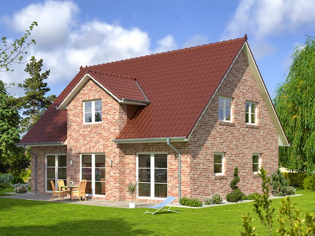 Massivhaus Kapella I von OLFA Haus Schlüsselfertig ab 322000€, Satteldach-Klassiker Außenansicht 1 Massivhaus Kapella I von OLFA Haus Schlüsselfertig ab 322000€, Satteldach-Klassiker Außenansicht 1