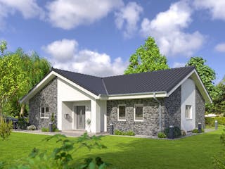 Massivhaus Sylt von OLFA Haus Schlüsselfertig ab 314000€, Bungalow Außenansicht 1