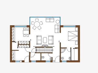 Massivhaus Panorama von Wagener Systemhausbau Schlüsselfertig ab 301000€, Pultdachhaus Grundriss 2