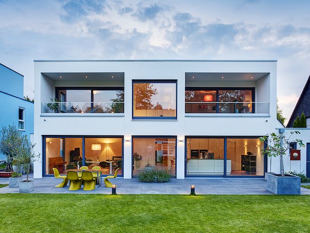 Fertighaus Stadtvilla Cube von petershaus, Stadtvilla Außenansicht 4