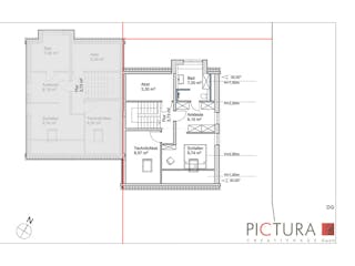 Massivhaus Doppelhaushälfte Bensberg von PICTURA creativhaus Schlüsselfertig ab 560000€, Satteldach-Klassiker Grundriss 3