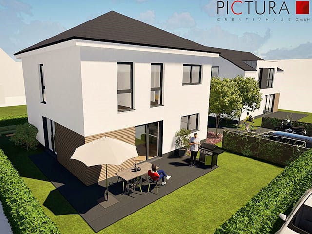 Massivhaus Stadtvilla Pictura von PICTURA creativhaus Schlüsselfertig ab 420000€, Stadtvilla Außenansicht 1