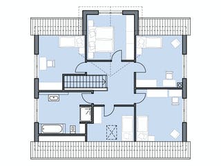 Massivhaus Behringer von Plan-Concept Massivhaus, Satteldach-Klassiker Grundriss 2