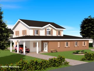 Massivhaus Premium 165/71 von FAVORIT Massivhaus Schlüsselfertig ab 617900€, Stadtvilla Außenansicht 2