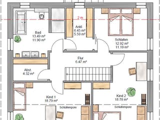 Fertighaus Pulthaus 167 von Suckfüll Energiesparhaus Schlüsselfertig ab 438019€, Pultdachhaus Grundriss 2