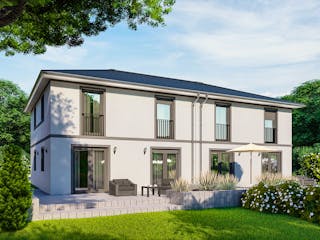 Massivhaus Graz von P & P Massivhaus Schlüsselfertig ab 279000€, Stadtvilla Außenansicht 1