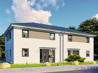 Massivhaus Graz von P & P Massivhaus Schlüsselfertig ab 279000€, Stadtvilla Außenansicht 2