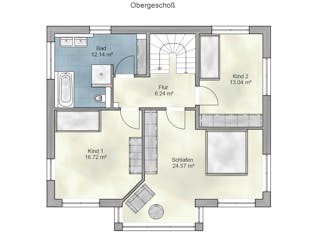 Massivhaus Lago von P & P Massivhaus Schlüsselfertig ab 340000€, Stadtvilla Grundriss 2