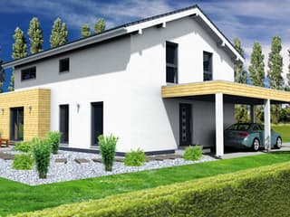 Fertighaus Balance von Fingerhut Haus Schlüsselfertig ab 463021€, Satteldach-Klassiker Außenansicht 3