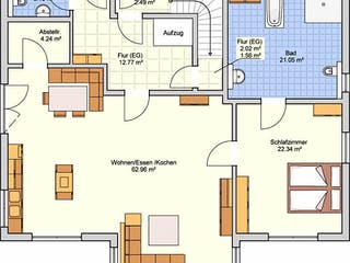 Fertighaus Bonvenon von Fingerhut Haus Schlüsselfertig ab 586030€, Satteldach-Klassiker Grundriss 1