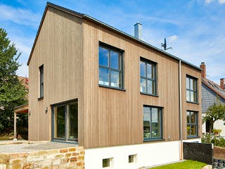 Fertighaus Korntal von Rems-Murr-Holzhaus Ausbauhaus ab 309330€, Satteldach-Klassiker Außenansicht 1