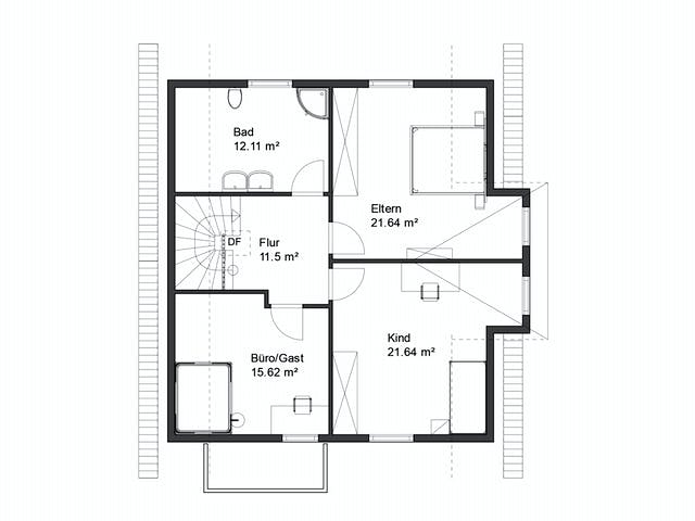 Blockhaus Oedheim von Rems-Murr-Holzhaus Schlüsselfertig ab 453000€, Blockhaus Grundriss 2