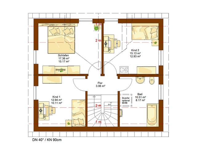 Fertighaus CLOU 123 von RENSCH-HAUS Schlüsselfertig ab 320587€, Satteldach-Klassiker Grundriss 2