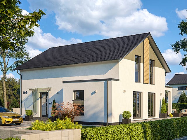 Fertighaus Life 156 von RENSCH-HAUS Schlüsselfertig ab 412925€, Satteldach-Klassiker Außenansicht 1 Fertighaus Life 156 von RENSCH-HAUS Schlüsselfertig ab 412925€, Satteldach-Klassiker Außenansicht 1